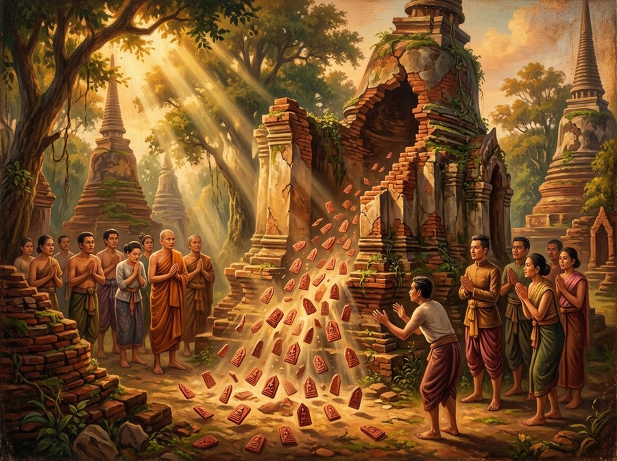 Discovery of Wat Ban Krang Amulets at Ayutthaya Ruins